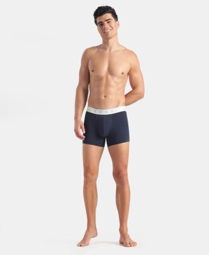 Image of Jockey NY16 Men Super Combed Cotton Elastane Stretch Solid Trunk with Ultrasoft Waistband (Pack of 2)