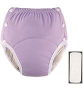 DEEYOTA Adult Elastic Button Cloth Diaper with a Diaper,Adult Cotton Cloth Diaper,Adjustable Diap...