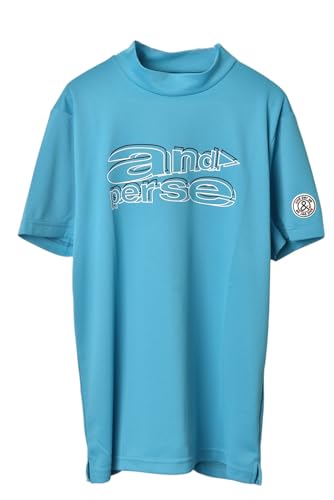 [アンパスィ] 半袖ハイネックシャツ メンズ ゴルフ ams9546v3 (JP, アルファベット, 3L, レトロブルー(36))
