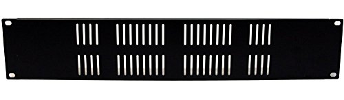 American Sound Connection Pro Audio Mobile DJ or Computer Network Server Rack Panel 19" 2U Slot Vent Cooling (19" W x 1.75" H)
