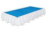 BESTWAY Cobertor Solar Rectangular 703x336 cm para Piscinas Rectangulares de 640x274 cm Azul