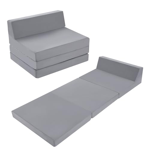 Sofá silla plegable en Z con espuma densa que ofrece un colchón de suelo portátil y firme