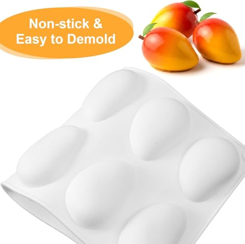 Image of 10 Slot Mango Silicone Mold Fruit Candle Mould for Candle Making Cake Fondant Decorating Chocolate Candy Food melts Dessert Pastry Mousse & Ice Cream Mold Soap Crafting Projects Fruit Pop Molds