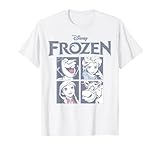 Disney Frozen Blue Hue Character Portrait Grid Panels T-Shirt