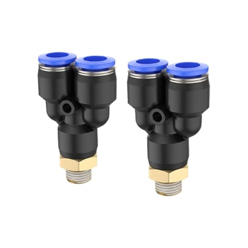 Conector rápido neumático PX8-04 en forma de Y con rosca macho 2