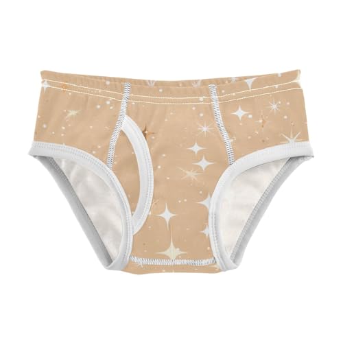 KLL Beige Sparkling Glitter Toddler Boys Comfort Nighttime Underwear Breathable Children Panties