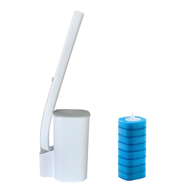 Kit Complet De Nettoyage De Toilettes Avec Panier De Rangement Et 16 Tetes De Baguette De Toilette Rechargeables Noir 89314594