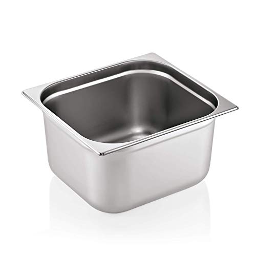 Gastronormbehälter GN2/3 aus Edelstahl, ideal für ihren Dampfgarer, Kombidämpfer, Backofen, Chafing Dish, Bain Marie, Saladette