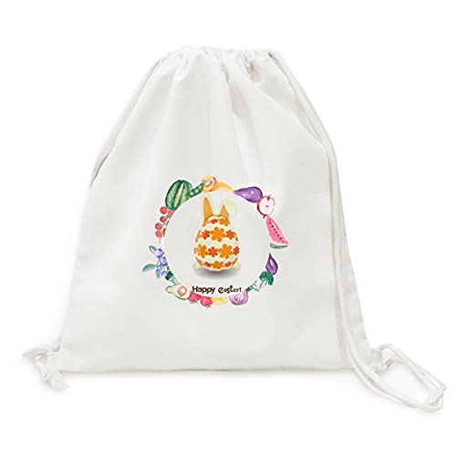 Cabas tissu pliable pour fruits et légumes à motif œuf de Pâques