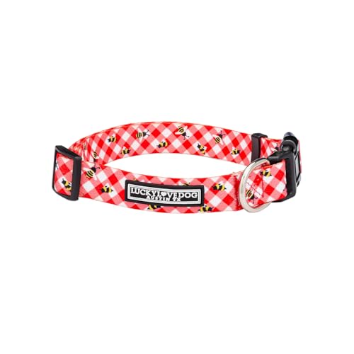 Lucky-Love-Dog-Adjustable-Dog-Collar-with-Easy-Click-Buckle-for-Large-Ones-Durable-Comfortable-for-Male-Female-Dogs-Pet-Collar-for-Puppies-Adult-Dogs-Bailey-Large Lucky Love Dog - Adjustable Dog Collar with Easy Click Buckle for Large Ones, Durable, & Comfortable for Male & Female Dogs, Pet Collar for Puppies & Adult Dogs - Bailey, Large - Image 1