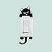 2pcs Light Switch Decals Cartoon Little Black Cat Pet Animal Pattern Wall Sticker Decor Art Mural Baby Nursery Room