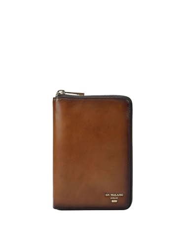 Image of Da Milano Genuine Leather Brown Unisex Passport Case (10049A)