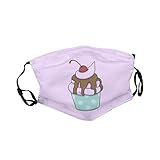Lovely Cupcakes with Cream and Chocolate Face Mask Double-Sided Printing Reusable Adjustable Universal Dust Mask Unisex Masks