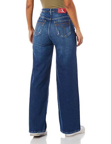 Jeans High rise flare, Calvin Klein, Feminino, Marinho, 42