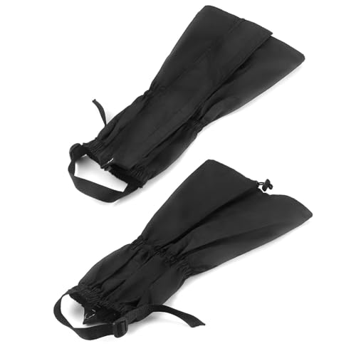 PVFVXS Gamaschen, Wasserdichte, Staubdicht, atmungsaktiv, einstellbarer Beinschutz für Wandern, Jagd, Fahrrad, Skifahren, Klettern, Outdoor (Schwarz)