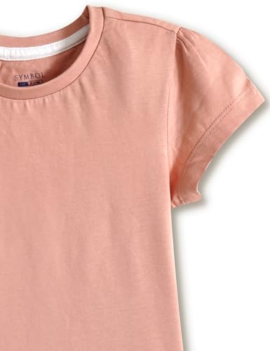 Image of Amazon Brand - Symbol Girls 100% Cotton Solid Half Sleeves T-Shirt | Regular Fit | Age 2-14 Years (Pack of 2)