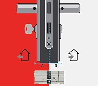 Vachette Radialis – Cylindre de Serrure Débrayable 32,5x42,5 mm pour Porte Extérieure/Entrée | Très Haute Sécurité, 4 Clés Incopiables, Carte de Propriété, Inox