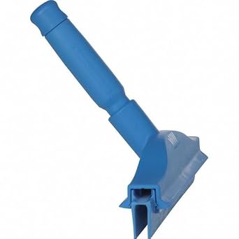 Vikan 77113 Rubber Polypropylene Frame Bench Double Blade Squeegee, 10, Blue