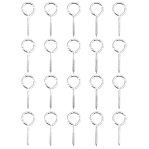 20 tornillos autorroscantes de metal resistentes con ojales pequeños de acero inoxidable duraderos