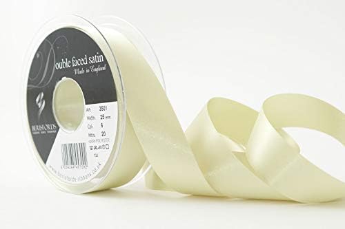 Berisfords Double FACE Poly Satin Ribbon, BlackBerry, 15 mm