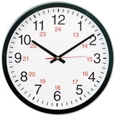 24-Hour Round Wall Clock
