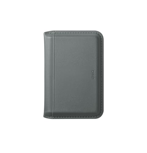 UNIQ Lyden DS Portefeuille MAGNETIQUE BLOQUANT RFID, Vert Lichen/Ivoire, Portefeuille magnétique