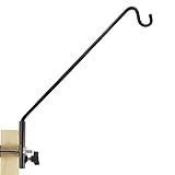 Extended Fence Deck Hook Rail Hook Heavy Duty Bird Feeder Hook, 360 Degree Rotary and Length Adjustable Plant Bracket for Bird Feeders, Planters, Suet Baskets, Lanterns, Wind Chimes and More