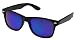 Sunglasses Classic 80’s Vintage Style Design (Black, Flash Purple)