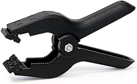SumDirect Plastic Nylon Spring Clamps - 16 Pack Large Heavy Duty Muslin Backdrop Market Stall Clips for Photography Background, Woodwork, Artwork, Studio and Crafts (4.5 Inch, Black)
