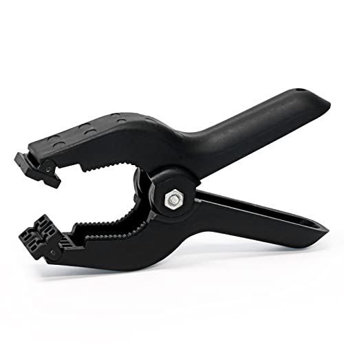 SumDirect Plastic Nylon Spring Clamps - 6 Pack Large Heavy Duty Muslin Backdrop Market Stall Clips for Photography Background, Woodwork, Artwork, Studio and Crafts (4.5 Inch, Black)