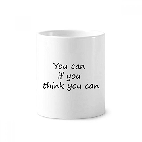 Cadeau porte-brosse à dents céramique blanche et tasse inspirante de 350ml pour vos proches