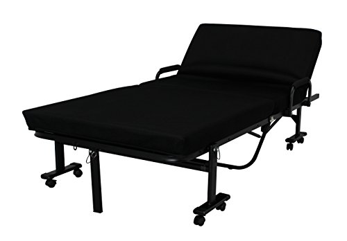 アイリスオーヤマ ベッド 折りたたみベッド シングル 収納 高反発 ハイタイプ 完成品 ブラック OTB-KRH