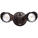 LEONLITE 20W Dual-Head Dusk to Dawn LED Outdoor Security Light, Photocell, DLC-Listed Exterior Lamp, 120W Halogen Equiv, 3000K Warm White, 1800Lm Floodlight, Entryways, Porch, Bronze