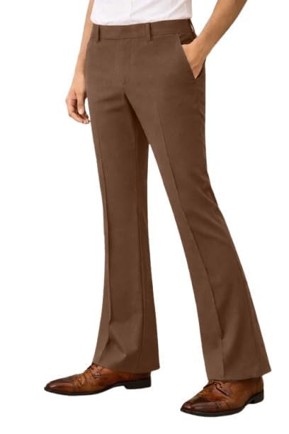 Men's Classic Solid Formal Comfort/Regular Fit Stretchable Formal White Pants | Trousers-picture-16