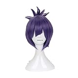 MAGGAZ Cosplay Wig Seraph of The End Lacus Welt Owari no Seraph Cosplay Wig Short Purple Synthetic Hair Wigs + Wig Cap for Coser