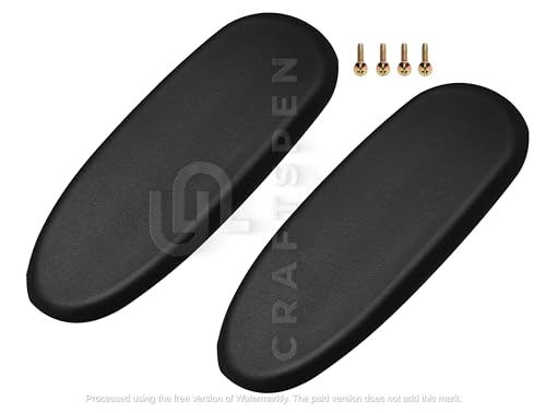 Image of Office Chair Replacement Plastic Arm Pads, Chair Armrest Pads for Supporting Arms and Elbow with 4 Free Screws, Black (Black 5)