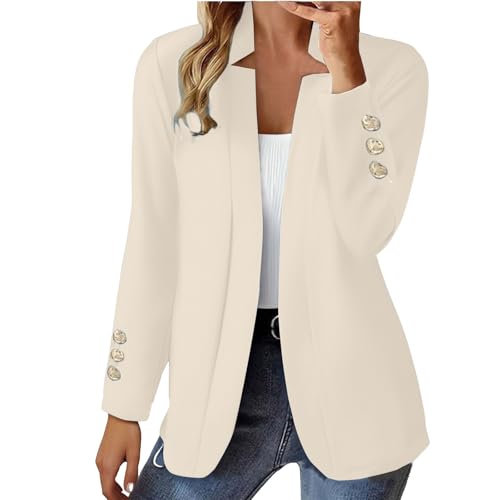 Fall Business Blazers for Womens Casual Open Front Long Sleeve Work Office Suit Dressy Lightweight Jackets Outfits2