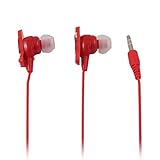  Ruilogod MP3 MP4 3.5mm zapatillas estilo auricular auriculares rojo