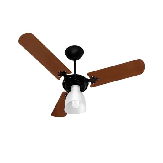 Venti-Delta Ventilador de Teto New Light 3 Pás Padrão Mogno 127 V C3V, 383119, 130 W, Preto