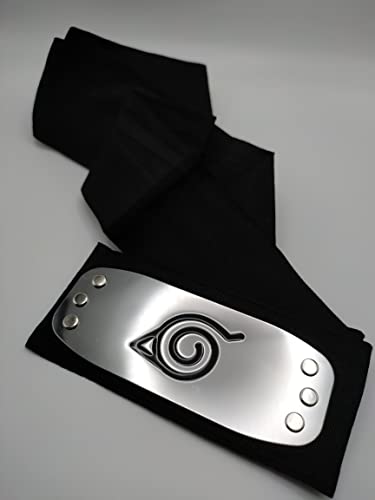 Naruto headband cosplay, metal headband Naruto, Hidden Leaf Village anime, Naruto headband Leaf Village