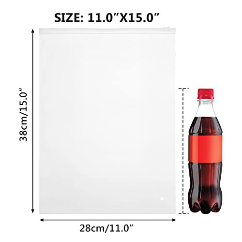 Svaldo Shirt Packaging Bags, 50PCS 11x15 inch Reclosable Poly & Plastic Packaging Bags for Clothing, T-Shirts, Jeans, Pants, Zip Lock with Vent Hole for Travel Storage, Frosted, 3 Mil by Svaldo - Image 7