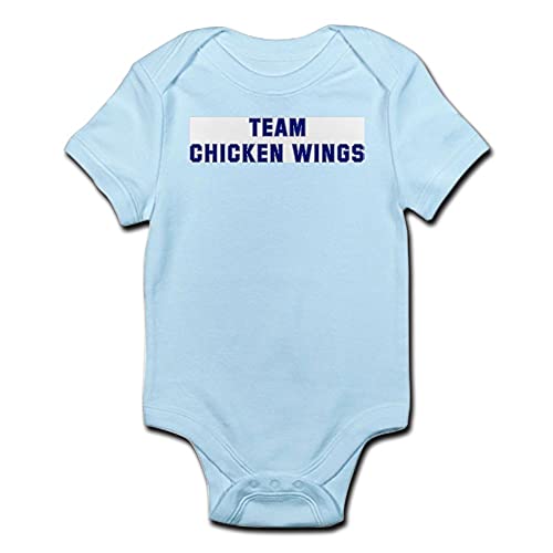 CafePress Team Chicken Wings Infant Bodysuit Cute Infant Bodysuit Baby Romper Sky Blue