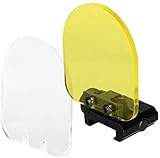 Protector para Visor, mira telescópica, Red Dot, Green Dot, Punto Rojo, Mirilla, abatible con Dos Cristales metacrilato rígido, Montura para Rail picatiny 20 mm