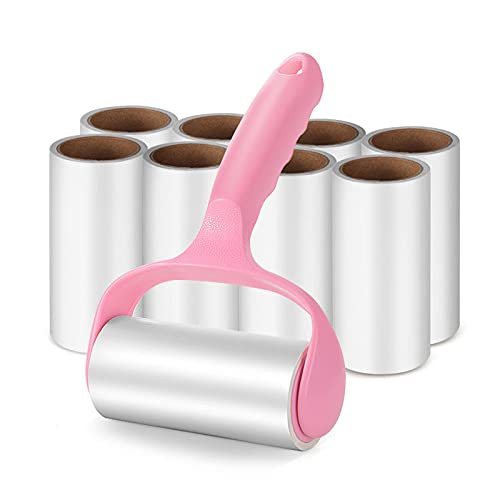 Lint Roller Super Sticky Pet Epilator Kit With 9 Refills - Fluff Roller for Pet Hair, Clothes, Carpet, Car Seat, Dust and Brush