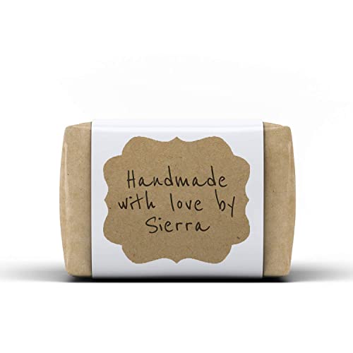 2.5"X3" Inch Natural Kraft Vintage Frame Gift Tag Sticker / 250 Labels Per Roll #TOP4