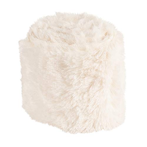 Ideen mit Herz Kunstfell-Band Plüsch | Fellstoff | 8 cm breit | 2 m lang | ideal zum Basteln, Nähen, Dekorieren | Tischläufer