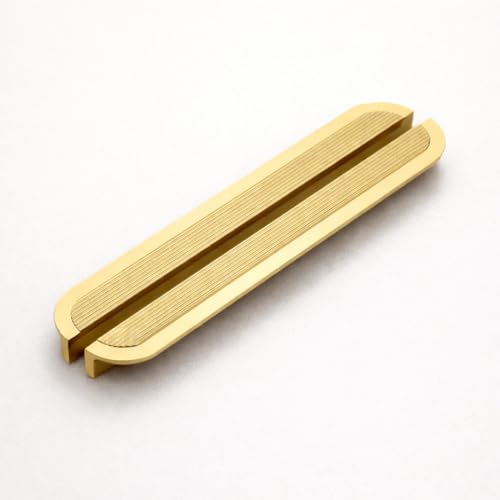 Image of VEZEL Aluminium Cabinet Handle /Wardrobe Handle - Modern Cabinet Pull Push Handles for Cabinets, Wardrobe, Drawer & Cupboard Furniture (PVD Gold) - 96mm - Pack of 2-| 3 Years Warranty |