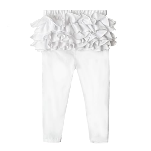 Toddler Girls Ruffles Buttocks Leggings Gymnastics Elastic High Waist Solid Color Pants Dance Stretch Sweatpants