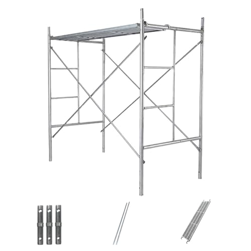 XCHSXYL Andamio portátil, Plataforma móvil, Torre de andamio Ajustable de 1,83 m de Altura, para escaleras, techos y almacenes domésticos, Capacidad de Carga de 227 kg, Multiusos