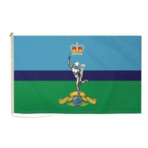 Duraflag Royal Signals Corps - Banderas de 90 x 60 cm con cuerda y alternadas (90 x 60 cm)